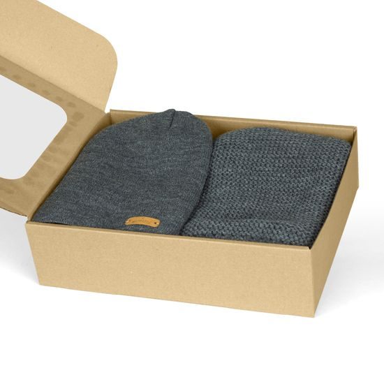 GIFT SET: MEN'S FITTED BEANIE AND NECK WARMER - KNITTED BEANIES - ACCESSORIES