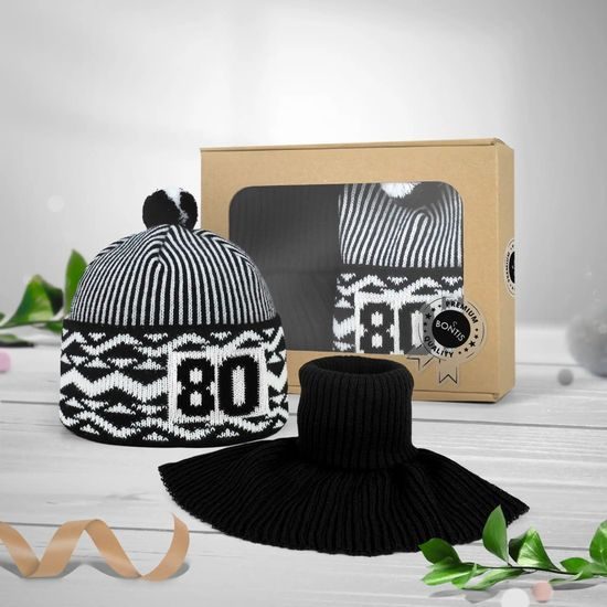 GESCHENKSET: JUBILÄUMS-ZMIJOVKA BONTIS MIT STRICKSCHAL - BOMMELMÜTZEN - CAPS UND MÜTZEN