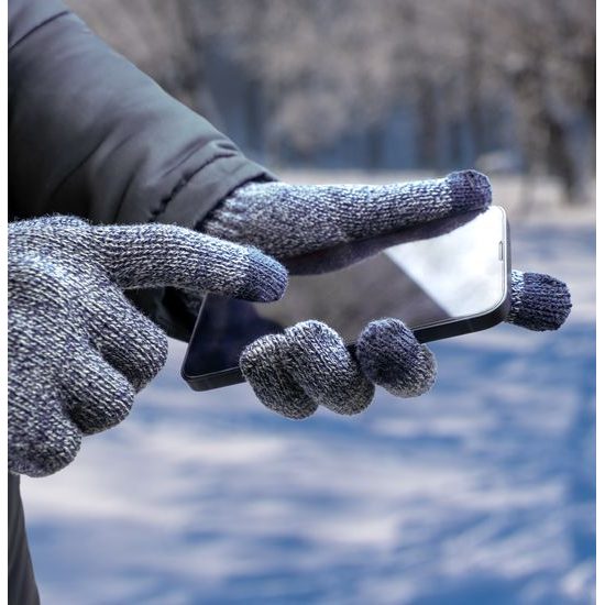 GESTRICKTE TOUCHSCREEN-HANDSCHUHE SMART - TOUCHSCREEN-HANDSCHUHE - SPORT KLEIDUNG
