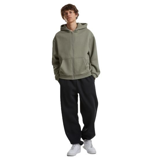 PUHA FÉRFI CIPZÁROS KAPUCNIS PULÓVER FLUFFY - VILLÁMZÁRAS PULÓVEREK - RUHÁZAT