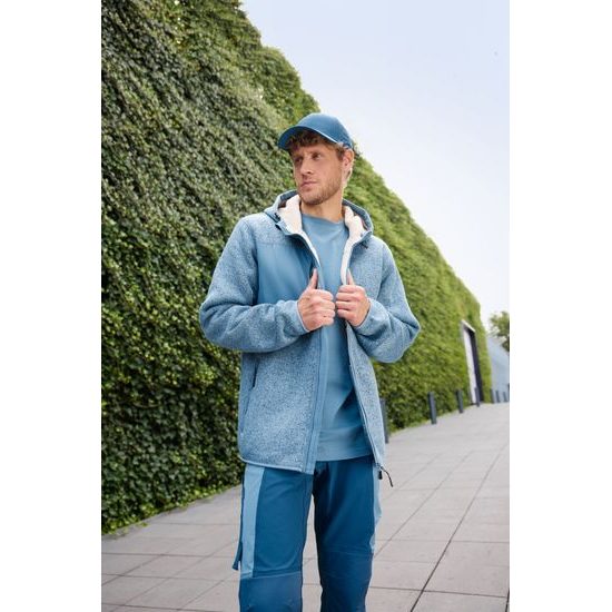 BUNDA Z PLETENÉHO FLEECU JN1874 - SPORTOVNÍ MIKINY NA ZIP - SPORTOVNÍ OBLEČENÍ