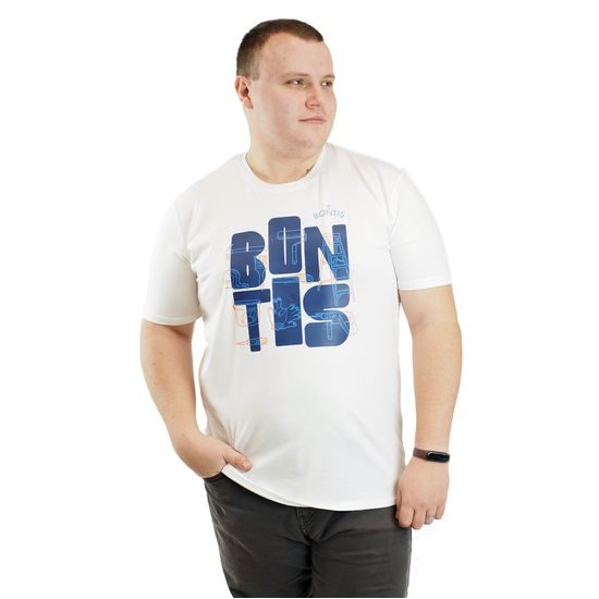 MODELUL MĂSOARĂ 173 CM ȘI POARTĂ O MĂRIME XXL - TRICOURI BONTIS - ÎMBRĂCĂMINTE