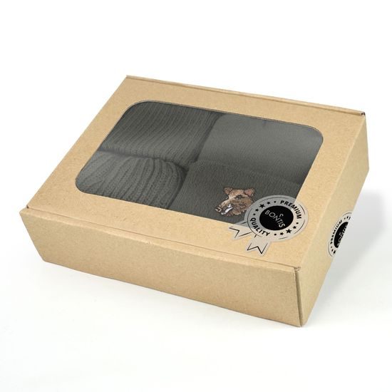 SET CADOU: CĂCIULĂ BRODATĂ PENTRU VÂNĂTORI ȘI GULER TRICOTAT - CĂCIULI - ACCESORII