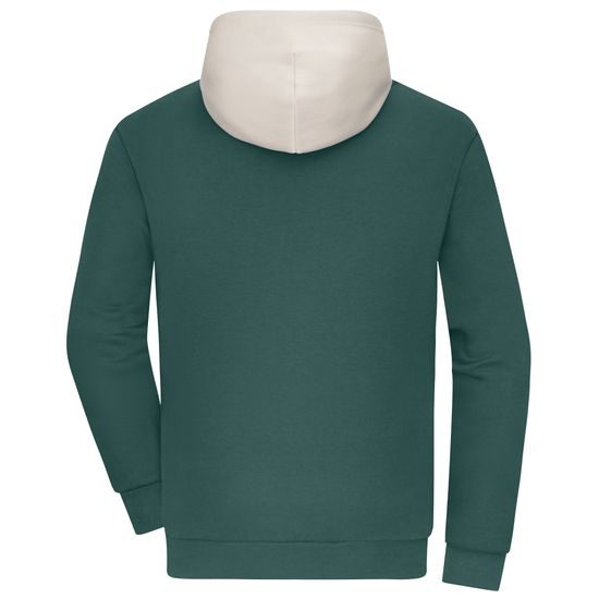 MIKINA S KONTRASTNÝM PÁSIKOM 8051 - MIKINY CEZ HLAVU - OBLEČENIE