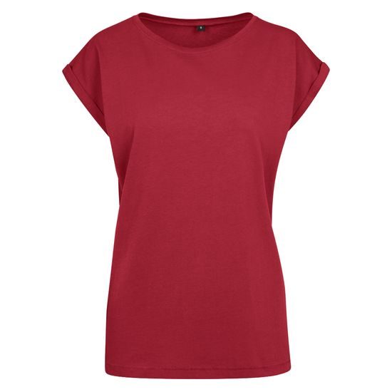 VOLNÉ DÁMSKÉ TRIČKO S OHRNUTÝMI RUKÁVY - TRIČKA S KRÁTKÝM RUKÁVEM - OBLEČENÍ