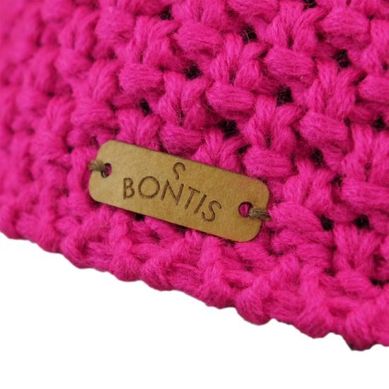 DREIFARBIGE GESTRICKTE WINTERMÜTZE MIT BOMMEL - STRICKMÜTZEN - CAPS UND MÜTZEN