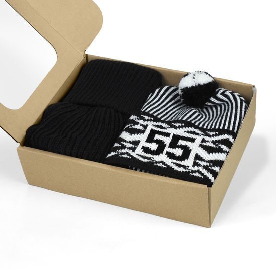 GESCHENKSET: JUBILÄUMS-ZMIJOVKA BONTIS MIT STRICKSCHAL - BOMMELMÜTZEN - CAPS UND MÜTZEN