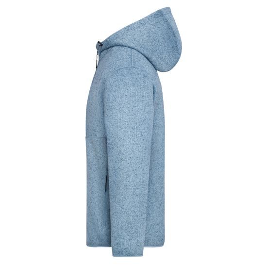 PLETENÁ FLÍSOVÁ BUNDA JN1874 - ŠPORTOVÉ MIKINY NA ZIPS - ŠPORTOVÉ OBLEČENIE