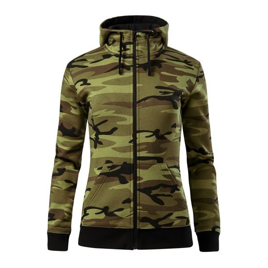 DÁMSKA MIKINA CAMO ZIPPER - MIKINY NA ZIPS - OBLEČENIE