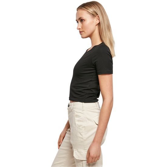 DAMEN CROP-TOP MIT KURZEN ÄRMELN - CROP-TOPS - KLEIDUNG