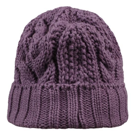 DÁMSKA ZIMNÁ ČIAPKA S OHNUTÝM LEMOM - PLETENÉ ČIAPKY - ŠILTOVKY A ČIAPKY