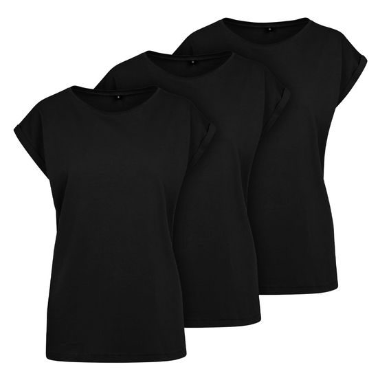 SET DE 3 TRICOURI PENTRU FEMEI CU MÂNECI SUFLECATE - TRICOURI CU MÂNECĂ SCURTĂ - ÎMBRĂCĂMINTE