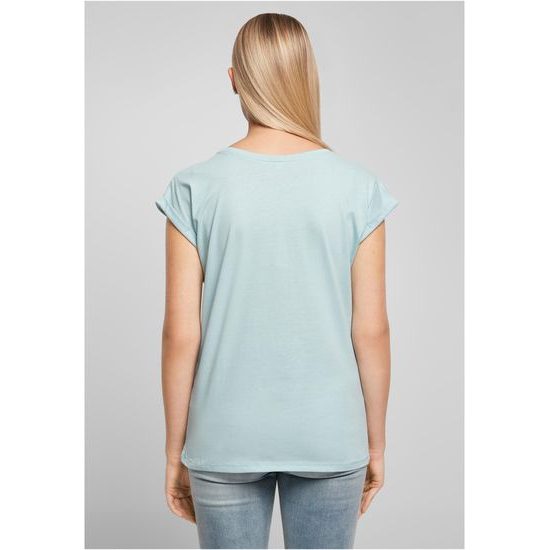 VOLNÉ DÁMSKÉ TRIČKO S OHRNUTÝMI RUKÁVY - TRIČKA S KRÁTKÝM RUKÁVEM - OBLEČENÍ