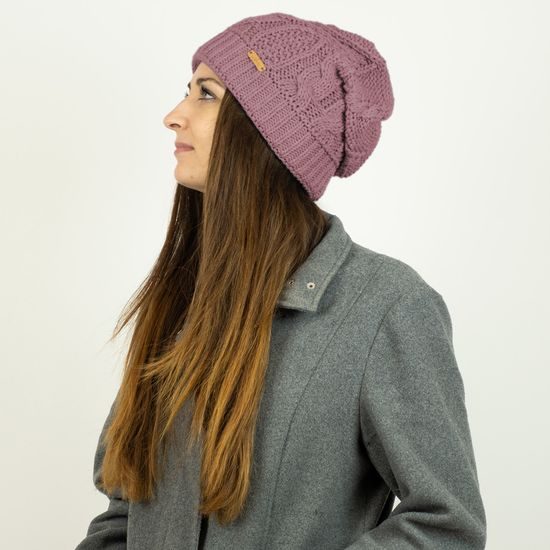 DVOJITÁ DÁMSKÁ SPADENÁ ZIMNÍ ČEPICE - PLETENÉ ČEPICE - KŠILTOVKY A ČEPICE