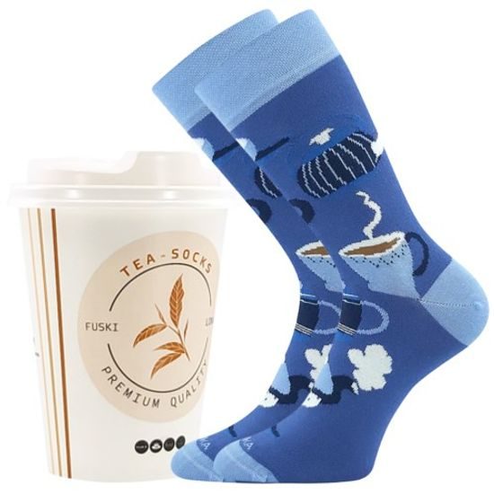 ZOKNI POHÁRBAN TEÁS MINTÁVAL - KLASSZIKUS ZOKNIK - CIPŐ