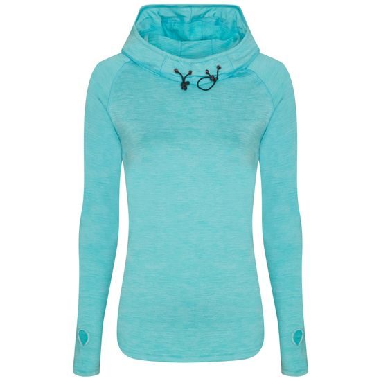 DAMEN SWEATSHIRT MIT KAPUZE UND HOHEM KRAGEN COOL - SPORT SWEATSHIRTS OHNE REISSVERSCHLUSS - SPORT KLEIDUNG