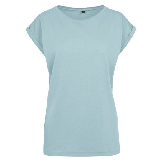 VOLNÉ DÁMSKÉ TRIČKO S OHRNUTÝMI RUKÁVY - TRIČKA S KRÁTKÝM RUKÁVEM - OBLEČENÍ