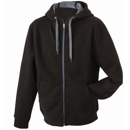 HANORAC DE BĂRBAȚI DIN DOUĂ CULORI JN355 - HANORACE CU FERMOAR - ÎMBRĂCĂMINTE