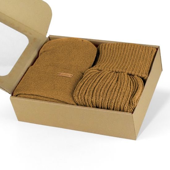 SET CADOU: CĂCIULĂ BĂRBĂTEASCĂ CU MANȘETĂ ȘI GULER TRICOTAT - CĂCIULI - ACCESORII