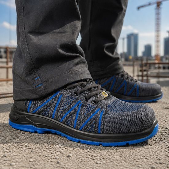 PRACOVNÍ POLOBOTKY KNITTER S1 ESD 4WIDE - ŠIROKÁ PRACOVNÍ OBUV - OBUV