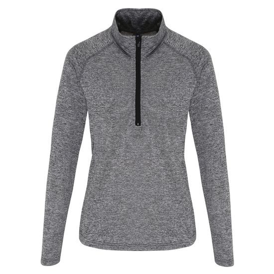 TRICOU DAMĂ CU MÂNECĂ LUNGĂ ȘI FERMOAR 1/4 - BLUZE SPORT CU MÂNECI LUNGI - ECHIPAMENT SPORTIV