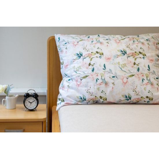 BAVLNĚNÉ POVLEČENÍ RŮŽOVÉ KVĚTINY - BAVLNĚNÁ POVLEČENÍ - DOMÁCNOST