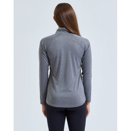 TRICOU DAMĂ CU MÂNECĂ LUNGĂ ȘI FERMOAR 1/4 - BLUZE SPORT CU MÂNECI LUNGI - ECHIPAMENT SPORTIV