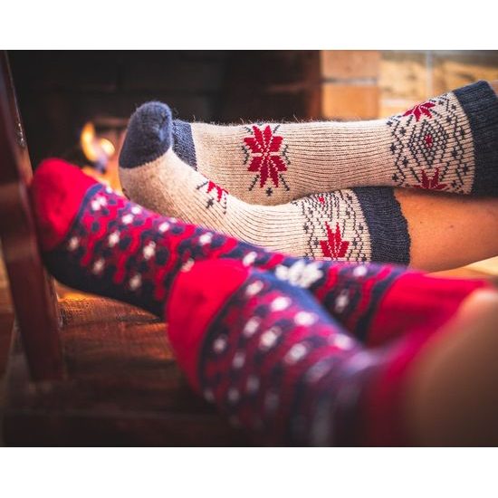 SET DE ȘOSETE ȘI MĂNUȘI TRICOTATE DE IARNĂ - ȘOSETE CLASICE - ÎNCĂLŢĂMINTE