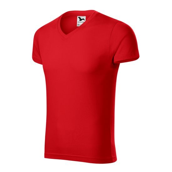 PÁNSKÉ TRIČKO SLIM FIT V-NECK - TRIČKA S KRÁTKÝM RUKÁVEM - OBLEČENÍ