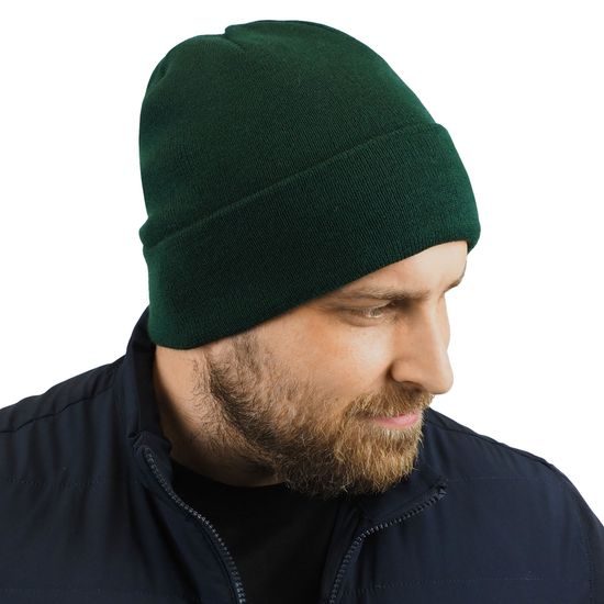 PLETENÁ DVOJITÁ PÁNSKÁ ČEPICE S LEMEM - PLETENÉ ČEPICE - KŠILTOVKY A ČEPICE