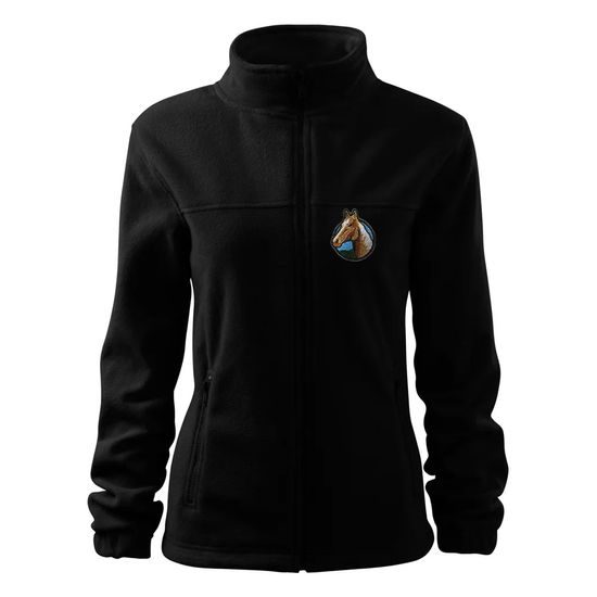 FLEECEJACKE MIT STICKEREI PFERD - TIERLIEBHABER - KLEIDUNG