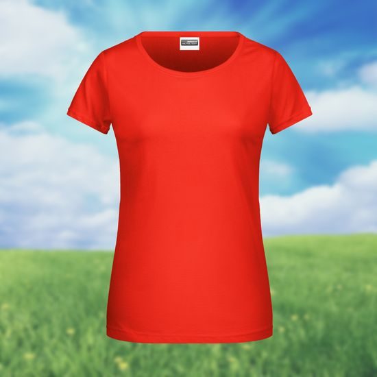 KLASSISCHES DAMEN-T-SHIRT AUS BIO-BAUMWOLLE 8007 - T-SHIRTS AUS BIO-BAUMWOLLE - KLEIDUNG