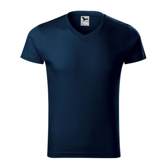 PÁNSKE TRIČKO SLIM FIT V-NECK - TRIČKÁ S KRÁTKYM RUKÁVOM - OBLEČENIE