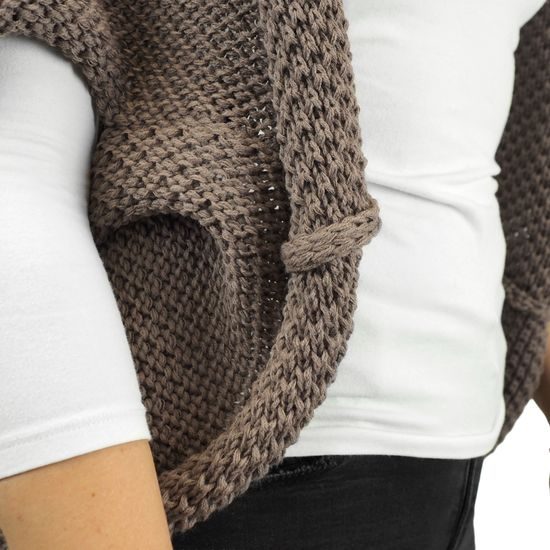 KÖTÖTT KARDIGÁN VÁLTOZTATHATÓ HOSSZÚSÁGGAL - SZVETTEREK - RUHÁZAT