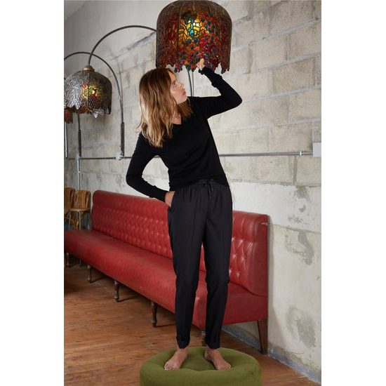 DÁMSKE SPOLOČENSKÉ NOHAVICE S ELASTICKÝM PÁSOM GERMAIN - NOHAVICE - OBLEČENIE