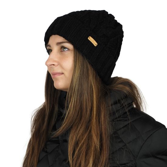 DAMEN WINTERMÜTZE MIT UMGESCHLAGENER KREMPE - STRICKMÜTZEN - CAPS UND MÜTZEN