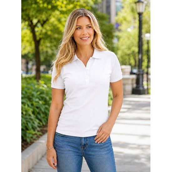 TRICOU DAMĂ PIQUE POLO - TRICOURI POLO - ÎMBRĂCĂMINTE