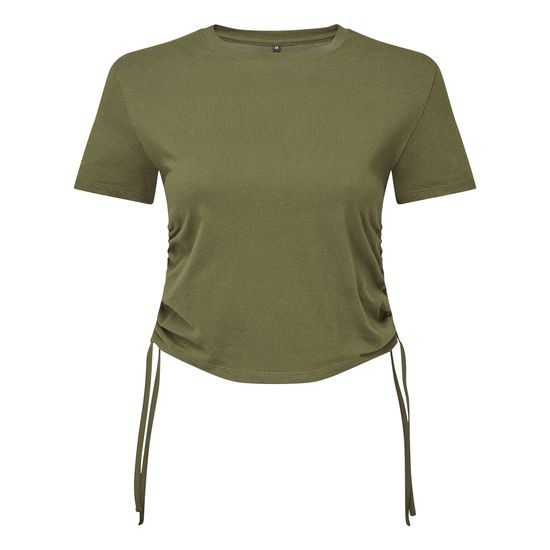 DAMEN-CROP-TOP MIT RAFFUNG - CROP-TOPS - KLEIDUNG