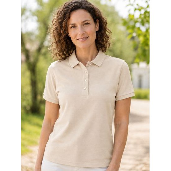 TRICOU POLO PENTRU FEMEI DIN BUMBAC ORGANIC 8009 - TRICOURI POLO - ÎMBRĂCĂMINTE