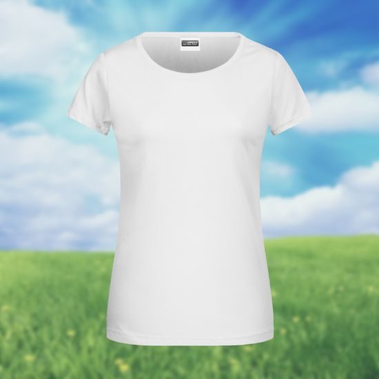 TRICOU CLASIC DE DAMĂ DIN BUMBAC ORGANIC 8007 - TRICOURI DIN BUMBAC ORGANIC - ÎMBRĂCĂMINTE