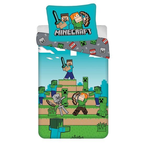 BETTWÄSCHE SET MINECRAFT - KINDERBETTWÄSCHE - HAUSHALT