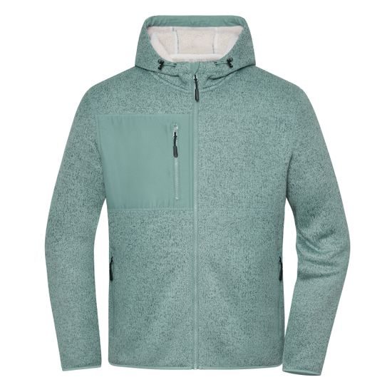 BUNDA Z PLETENÉHO FLEECU JN1874 - SPORTOVNÍ MIKINY NA ZIP - SPORTOVNÍ OBLEČENÍ