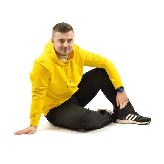 MODEL MĚŘÍ 176 CM A NA SOBĚ MÁ VELIKOST L. - PANTALONI SPORT DE TRENING - ECHIPAMENT SPORTIV