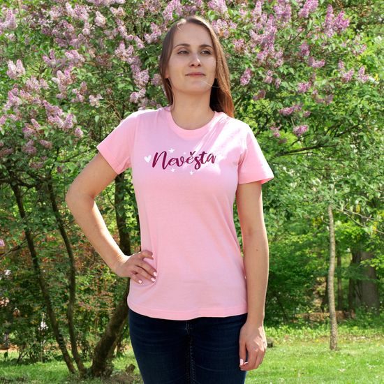 TRIČKO NEVĚSTA HVĚZDY A SRDCE - SVATBA - OBLEČENÍ