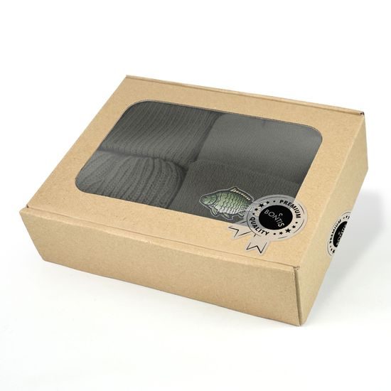 DARČEKOVÉ BALENIE: ČIAPKA S VÝŠIVKOU PRE RYBÁROV A PLETENÝ NÁKRČNÍK - ČIAPKY - ŠILTOVKY A ČIAPKY