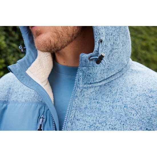 BUNDA Z PLETENÉHO FLEECU JN1874 - SPORTOVNÍ MIKINY NA ZIP - SPORTOVNÍ OBLEČENÍ