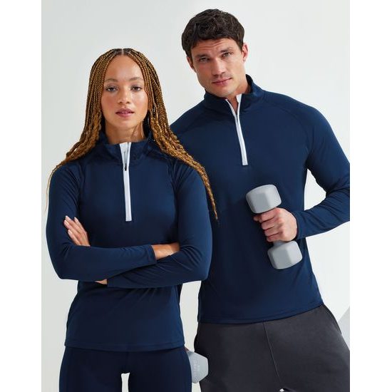 PÁNSKE TRIČKO S DLHÝM RUKÁVOM A 1/4 ZIPSOM - ŠPORTOVÉ TRIČKÁ S DLHÝM RUKÁVOM - ŠPORTOVÉ OBLEČENIE