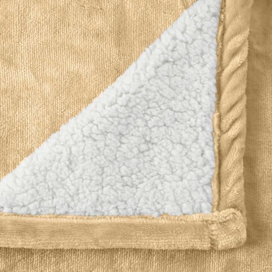 MIKROFLEECE TAKARÓ BÁRÁNYBŐR HATÁSÚ BÉLÉSSEL - TAKARÓK - HÁZTARTÁS