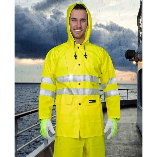 WARNSCHUTZ-REGENJACKE ARDON AQUA - REGENBLUSEN - ARBEITS KLEIDUNG