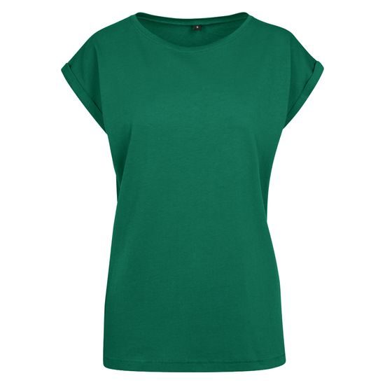 VOLNÉ DÁMSKÉ TRIČKO S OHRNUTÝMI RUKÁVY - TRIČKA S KRÁTKÝM RUKÁVEM - OBLEČENÍ